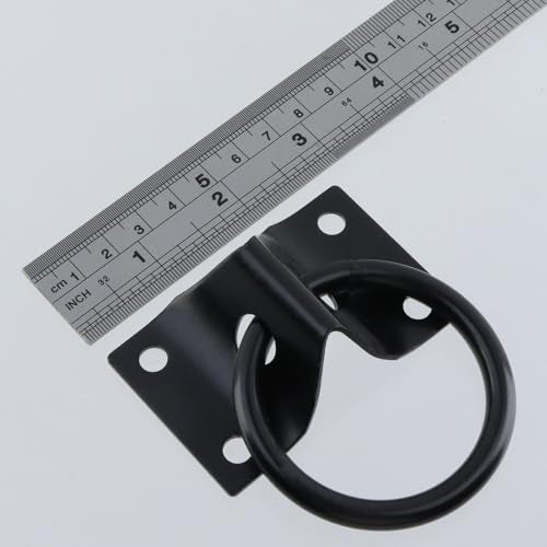 4Pcs Black Cross Tie Rings for Horses