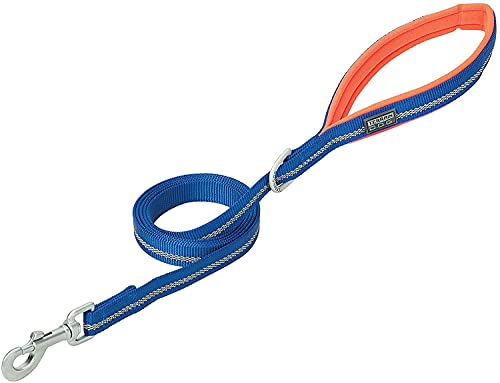 Terrain D.O.G. Reflective Neoprene Lined Dog Leash - color: Dark Blue, size: 4-feet L x 1-inch W