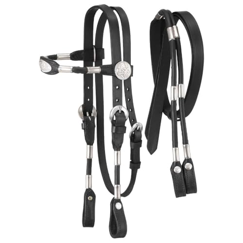 King Series Miniature Poco Headstall with Reins - color: Black