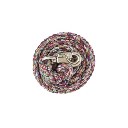 Weaver Equine Multi-Colored Cotton Lead Rope with Nickel Plated Bull Snap