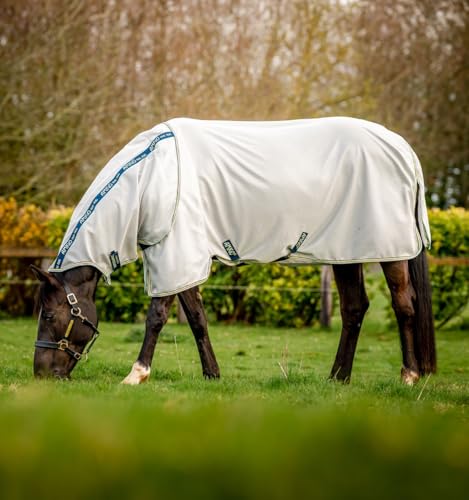 Horseware® Amigo® Bug Rug Fly Sheet 0g - Lunar Rock/Navy & Lime, 45 inches - color: Lunar Rock/Navy & Lime, size: 45 inches
