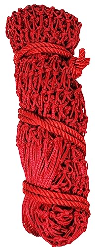 Rope Braided Poly Horse Stall Trailer Hanging Slow-Feed Hay Bag 609SE-Ring - color: Red