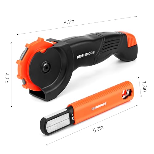 Rushmore Garden Tool Blade Sharpener – Carbide & Ceramic Sharpener for Pruners, Scissors, Axes, Hedge Shears & Lawn Mower Blades – Repairs, Hones & Maintains Sharp Edges - style: Combo Pack
