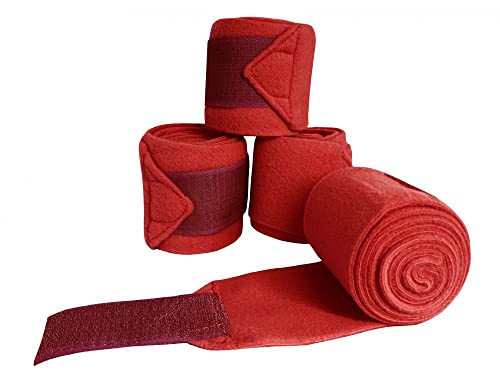 Showman Pony Fleece Polo Wrap - color: Red