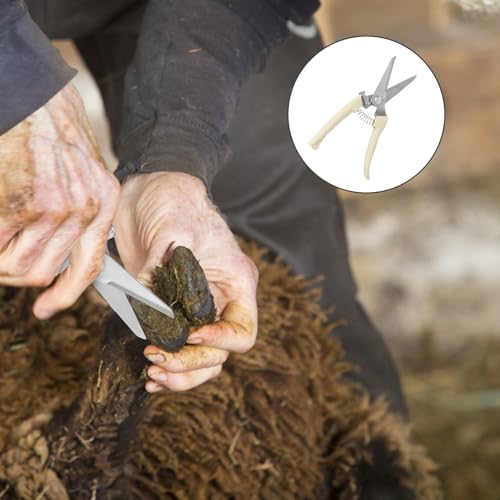 PEUTIER Goat Hoof Trimmers, Stainless Steel Hoof Trimming Tool with Spring Hooves Shears Sheep Nail Clippers for Pig, Horse, Livestock