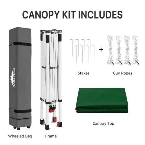 EAGLE PEAK 8x8 Pop Up Canopy Tent Easy Up Canopy Outdoor, Green - color: Green, size: 8x8