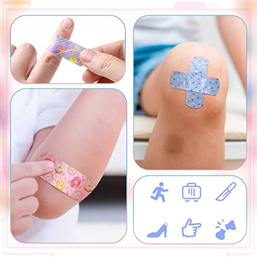 Panelee 120 Pcs Kids Bandages Bulk Waterproof Flexible, Vibrant Style - style: Vibrant Style