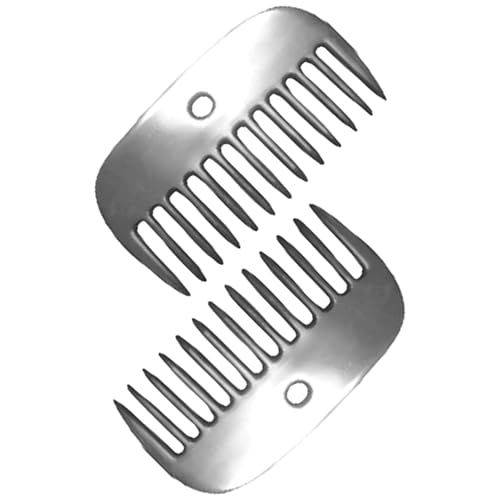 4 Mane & Tail Comb for Horses – Heavy-Duty, Ergonomic Design for Gentle Detangling and Grooming – Ideal for Equine Hair Care and Maintenance - size: Large Gap 4"