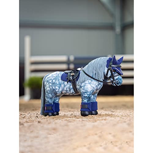 LeMieux Toy Pony Bandages for Toy Pony - Fleece - Simple Fastening - Suitable for Ages 3 Years + - Ink Blue - color: Ink Blue