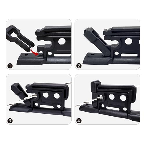 Electric Fence Polytape/Polywire/Rope Insulators with Locktab PK25 in Black Included Screws for Wood Post Nail on for Hi -Tensil