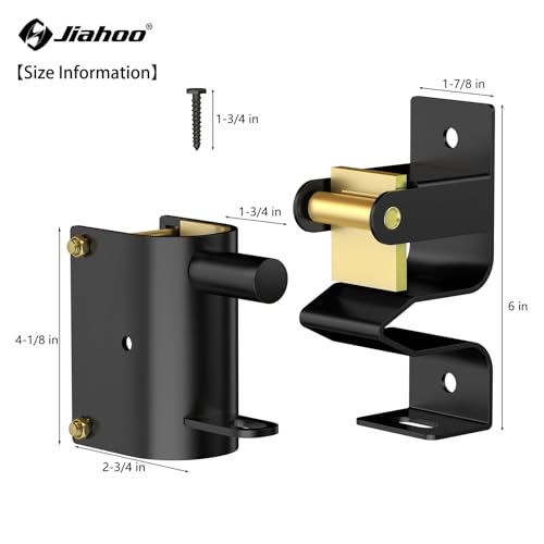 JIAHOO One Way Farm Gate Latch, Heavy Duty Gate Latch for Metal Tube Gates | Lockable Livestock Gate Hardware, For Cattle Gate Horse Corrals, Ranches, Pastures, Pet Cages, with Brass Padlock & 3 Keys - style: One Way Latch & Padlock