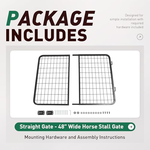 Horse Stall Gate 48" W Compatible with Livestock Enclosures
