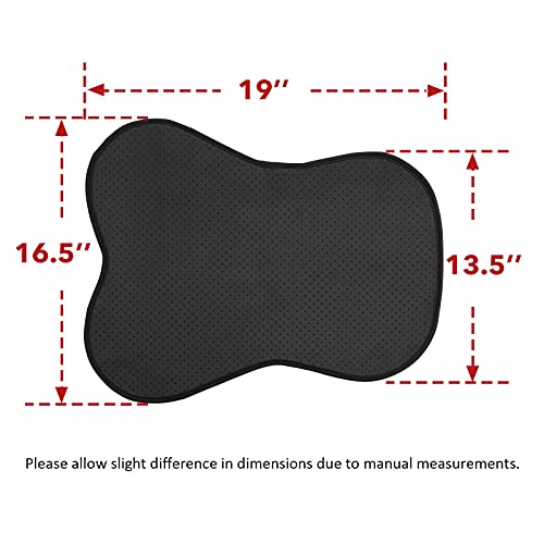 Harrison Howard Perforated Horse Saddle Pad Liner, Breathable Neoprene Anti-Slip Horse Under Pad for Riding-Black
