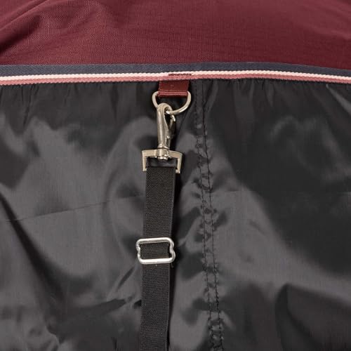 Horze Glasgow Light Weight Waterproof Combo Turnout Sheet with Neck Cover (No Fill) - Burgundy - 75 in - color: Burgundy, size: 75 in