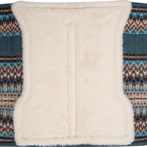 Classic Equine SensorFlex Blanket Top Straight Pad, 1-inch, Peacock-Coffee, 34 x 38