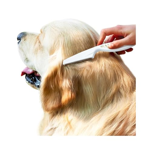 2 Pcs Pet Grooming Comb, Stainless Steel Dog Cat Grooming Combs with Stainless Steel Teeth, Pet Dematting Tools, for Small, Medium & Large Pets