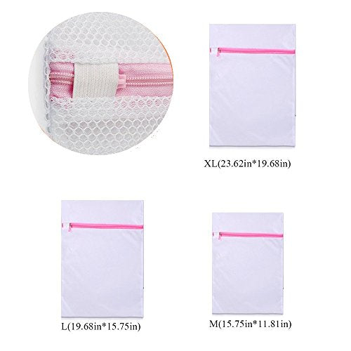 Mesh Laundry Bag, Kasiria 5 Pcs Washing Bags- for Laundry,Blouse, Hosiery, Stocking, Underwear, Bra and Lingerie, Travel Laundry Bag (X-Large) - size: X-Large (23.62*19.68in)