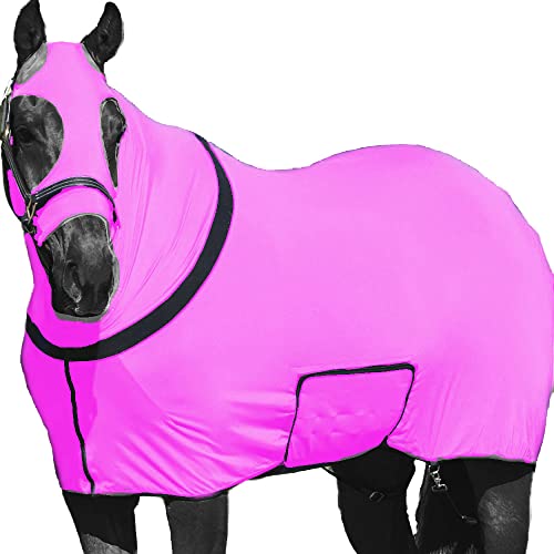 RESISTANCE Full Body Slinky with Zipper Hood and Belly Wrap, Various Sizes and Colors - color: Pink, size: Medium