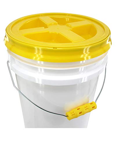 Poly Farm 100 mil Extra Heavy Duty 20 Liter (5.28 Gallon) Bucket with Gamma Seal Lid - color: Yellow
