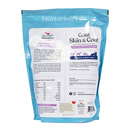 Manna Pro Goat Skin & Coat Supplement with Vitamins, 4 lb Bag