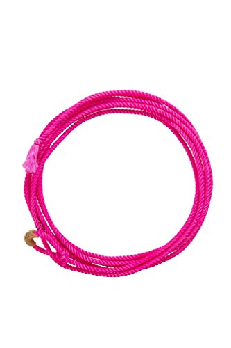 Weaver Equine Waxed Nylon Kids Lasso Rope for Practice, 5/16" x 20' | Lightweight, Colorful Loop Design, Helps Kids Build Roping Skills Play, Lessons, Ranch Events & Rodeos - color: Hot Pink