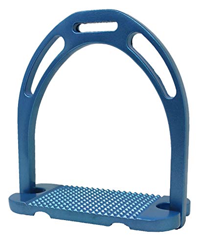 CHALLENGER Horse Saddle Stirrups English Lightweight Aluminum 51114 - color: Sea Blue