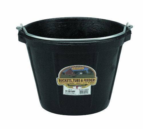 Little Giant® Rubber Pail | All-Purpose Rubber | Rubber Bucket | Heavy Duty Bucket | Water Bucket | 10 Quarts - size: 10 quart