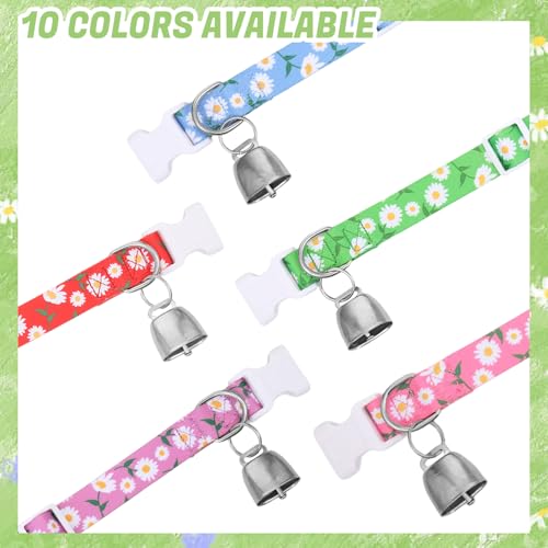 5 Pack Floral Goat Collars Adjustable Grazing Collar with Copper Bells - color: 5 Pack