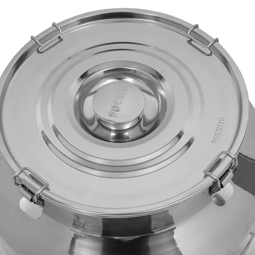 76L/20gal Stainless Steel Milk Bucket with Lid and Faucet - size: 76L/20gal-with Faucet