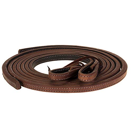 NRS 5/8in 8ft Heavy Oil Double Stitched Split Reins N/A 5/8in x 8ft
