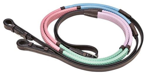 Kincade Pastel Rainbow Reins, Multi Pastel, 1/2"x48" - size: 1/2"x48"