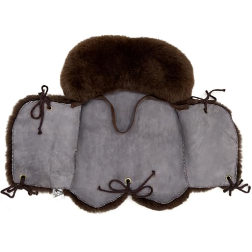 Sheepskin Saddle Seat Cover,Genuine Sheepskin Western Saddle Pad - color: Brown