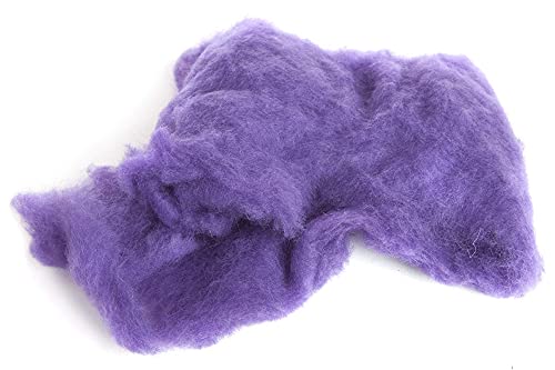 Maori Wool Carded Batting for Needle Felting, 3.5 oz, Violet - color: Violet