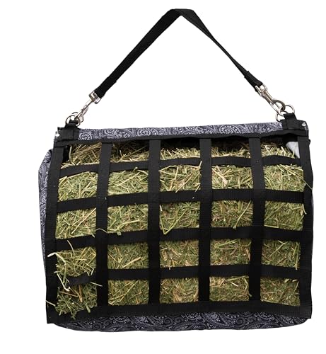 Professional's Choice Medium Feeder Hay Bag | Paisley/Black - color: Paisley/Black