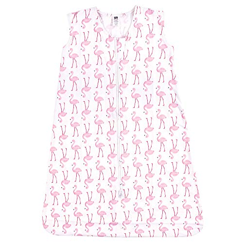 Hudson Baby Unisex BabyCotton Sleeveless Wearable Sleeping Bag, Sack, Blanket - color: Flamingo, size: 0-6 Months
