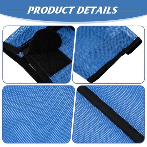 Jexine 8 Pcs Mesh Fly Boots for Horse - color: Dark Gray, Dark Blue