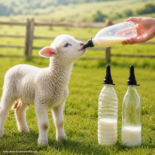 6-Pack Black Silicone Lamb & Goat Bottle Nipples, No Bottle Included | 6 black silicone nipples only; bottle not included; fits select soda/water bottles; check mouth size first
