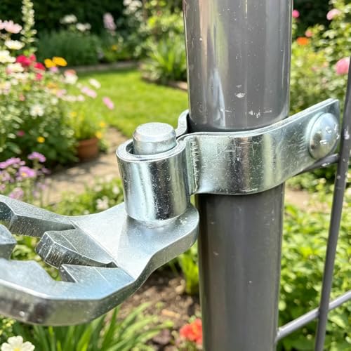 Complete T-Post Gate Hinge Assembly Kit, Galvanized Steel 1-5/8 Inch Chain Link Fence Gate Hinge Pins, Tool-Free Install Hardware for Farm, Garden, Backyard Gates - size: 2Pcs Hinge Pins+2 Pcs 1-5/8 Female Hinges
