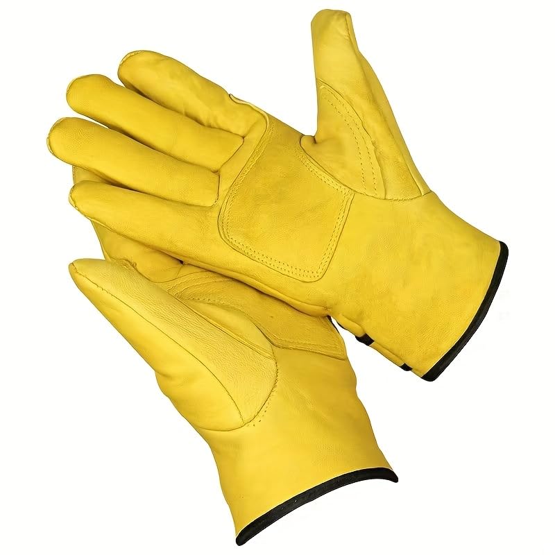 Sheep Skin, 0.7-1.0mm Thick, for Gloves, Clothing, Leather Sheets for Crafts and Arts (Yellow 6-7 Square feet) - color: Yellow 6-7 square feet