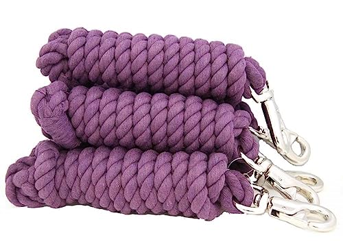 AJ Tack Cotton Lead Rope Bull Snap, 10 Ft, Set of 5