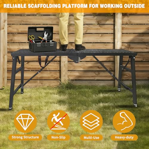 Adjustable & Foldable Scaffolding Working Platform for Home Projects
