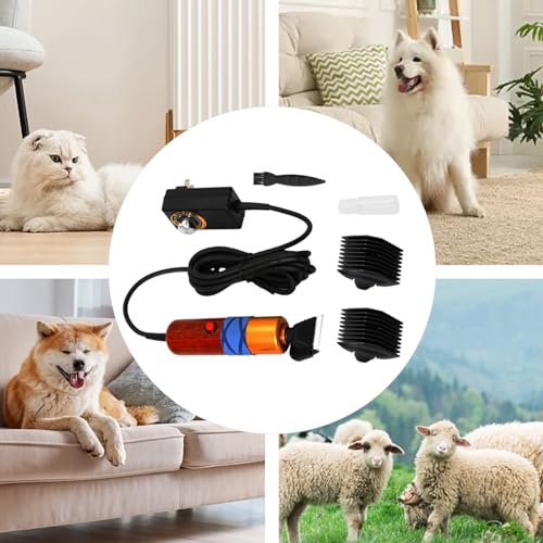 Electric Farm Sheep Shears 200W Goat Animal Shearing Grooming Clipper Tool Animal Shave Pet Hair Clipper Trimmer Shaver with Replaceable Blade Livestock Pet Supplies for Dogs Cat Alpaca Llamas Rabbits