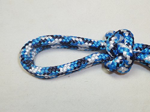 Horse Pocket Halter, Quick Catch Halter - 1/4" Polyester Rope - color: Blue/Navy/White CH