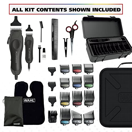Wahl USA Pro Series Platinum Corded Hair Clipper & Corded Trimmer Kit - size: 30 Piece Set