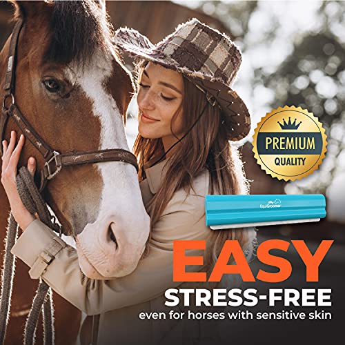 EquiGroomer 8-Inch Deshedding Brush for Dogs & Horses, Turquoise - color: Turquoise