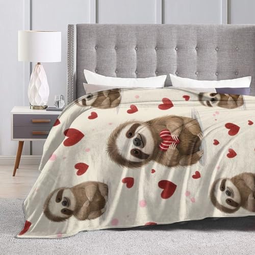 Sloth Blanket, Soft Plush Fleece Animal Throw Blanket - Cozy Warm Stuff Blankets Bedding Sloth Gifts for Women Girls Kids Adults 40"X50" - color: Sloth, size: 50"x40"