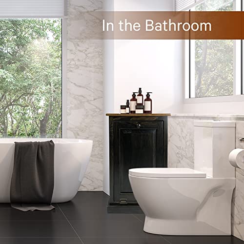 Peaceful Classics Wooden Tilt Out Trash Cabinet, Mocha - color: Mocha, style: Without Drawer