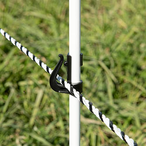 Premier 1 SnapOn Harp Clip Electric Fence Insulator (Pack of 25) | Harp design holds conductor without working free. Fits 3/8" posts & FiberRods. Holds polyrope, twine & tape. UV-treated. - style: 25 Pack