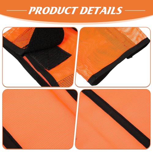 Jexine 8 Pcs Mesh Fly Boots for Horse - color: Orange