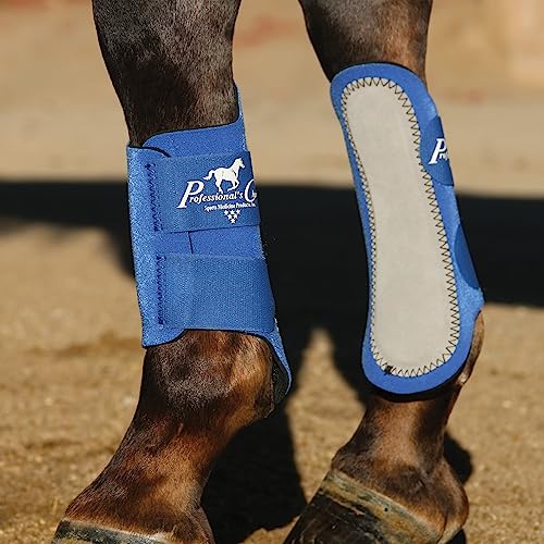 Professional's Choice Equine Competitor Front Leg Splint Boot | Hook & Loop Closure | Sold in Pairs | One Size Fits All - color: Royal Blue, size: One Size